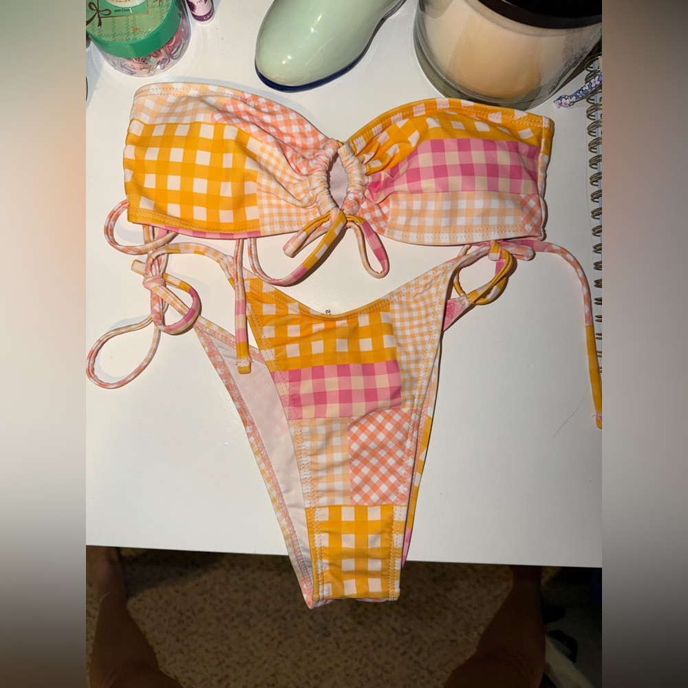 Colorful Gingham Bikini Set